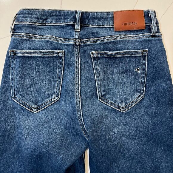 Hidden Blue Denim Jeans with Brown Patch - Picture 1 of 11